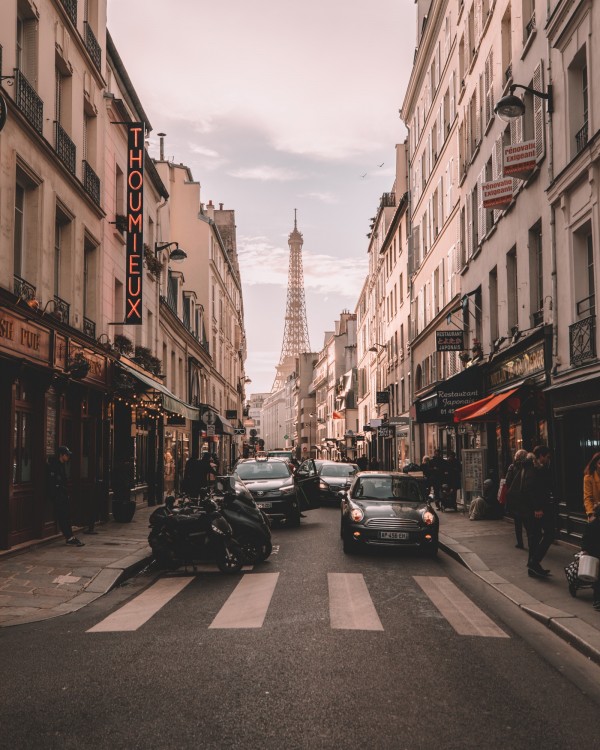 Paris Streets with Eiffel tower by GorgeousWorld_Store